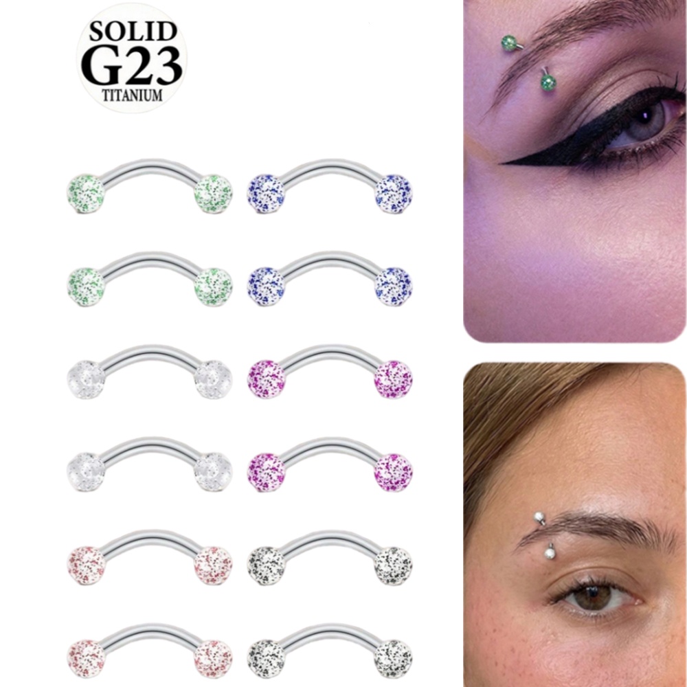 Body Jewelry Vch - 2PCS 16G 8/10mm Titanium Alloy Eyebrow/Rook/Snug/Vertical-Labret/VCH/Snake-Eyes/Anti-Tragus/Christina/Daith/Belly-Button