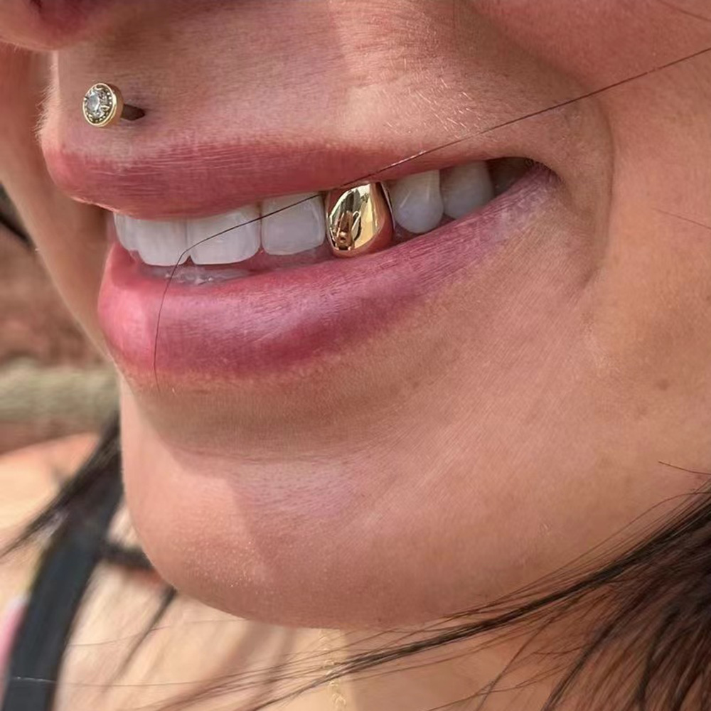 Body Jewelry Gold Plated - RACHELZ HipHop Classic Single Teeth Grillz