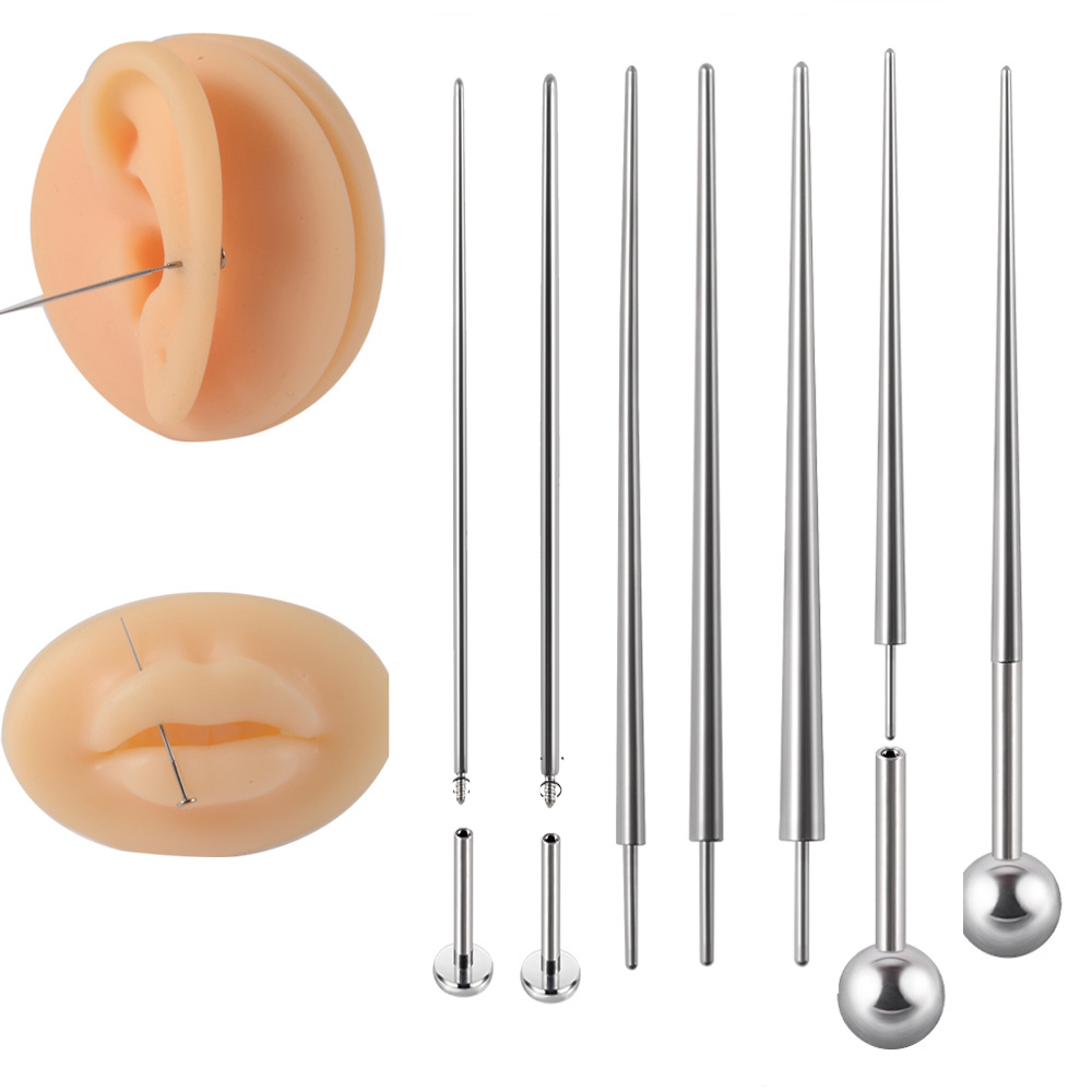 2 pcs Stainless Steel Piercing - Body Jewelry Threadless 评论和价格