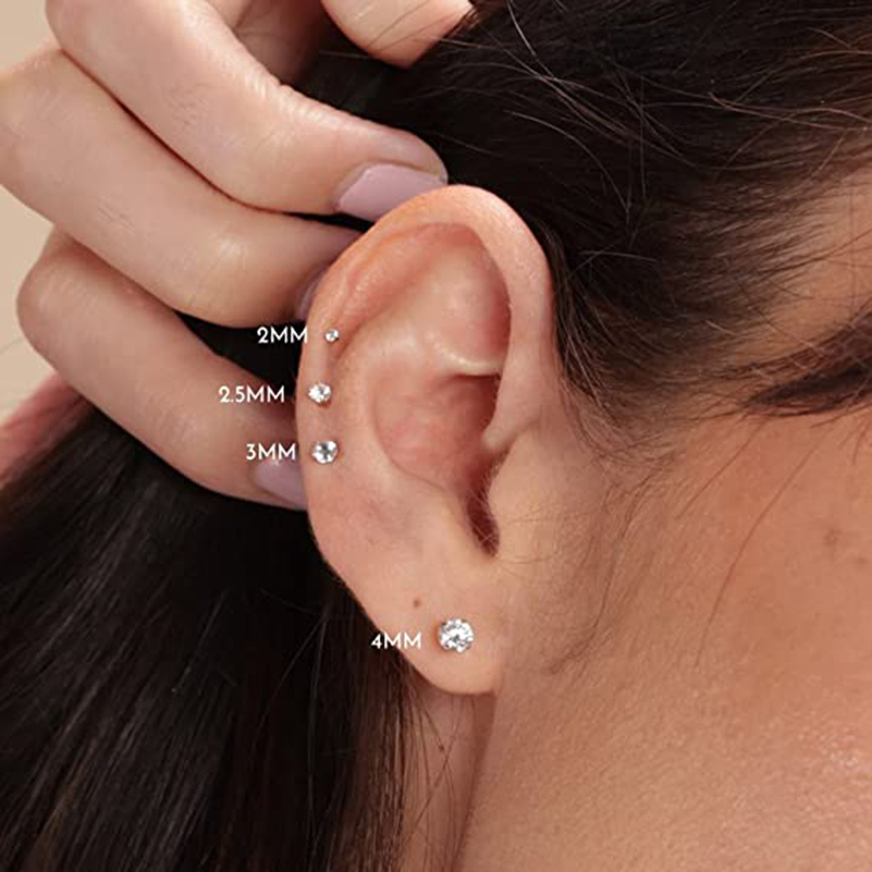 20G Flat Back Threadless Earri - Body Jewelry Threadless 评论和价格