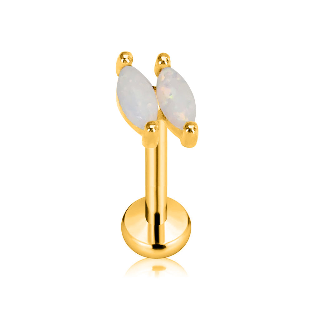ASTM F136 G23 Titanium Flower  - Body Jewelry Threadless 评论和价格
