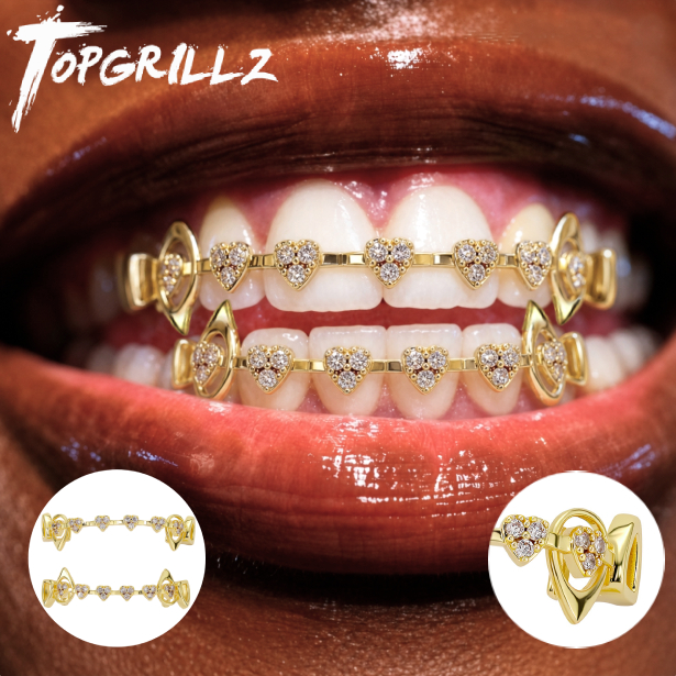 TOPGRILLZ  Hollow Heart Fang G - Body Jewelry For Men 评论和价格