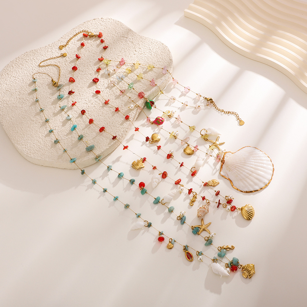 Oversize Shell Pendant Waist B - Body Jewelry Gold Plated 评论和价格