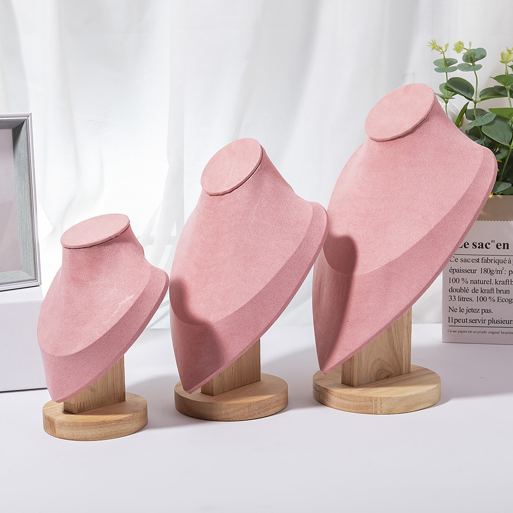 1pc Wooden Mannequin Bust Neck - Body Jewelry Display Ideas 评论和价格
