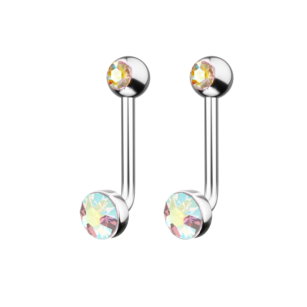 1PC F136 Titanium 14G CZ Gem P - Body Jewelry Vch 评论和价格