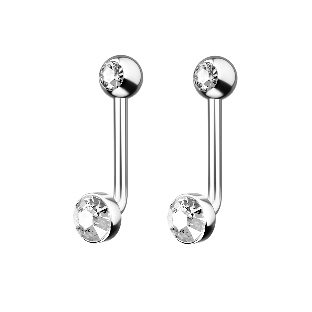 1PC F136 Titanium 14G CZ Gem P - Body Jewelry Vch 评论和价格