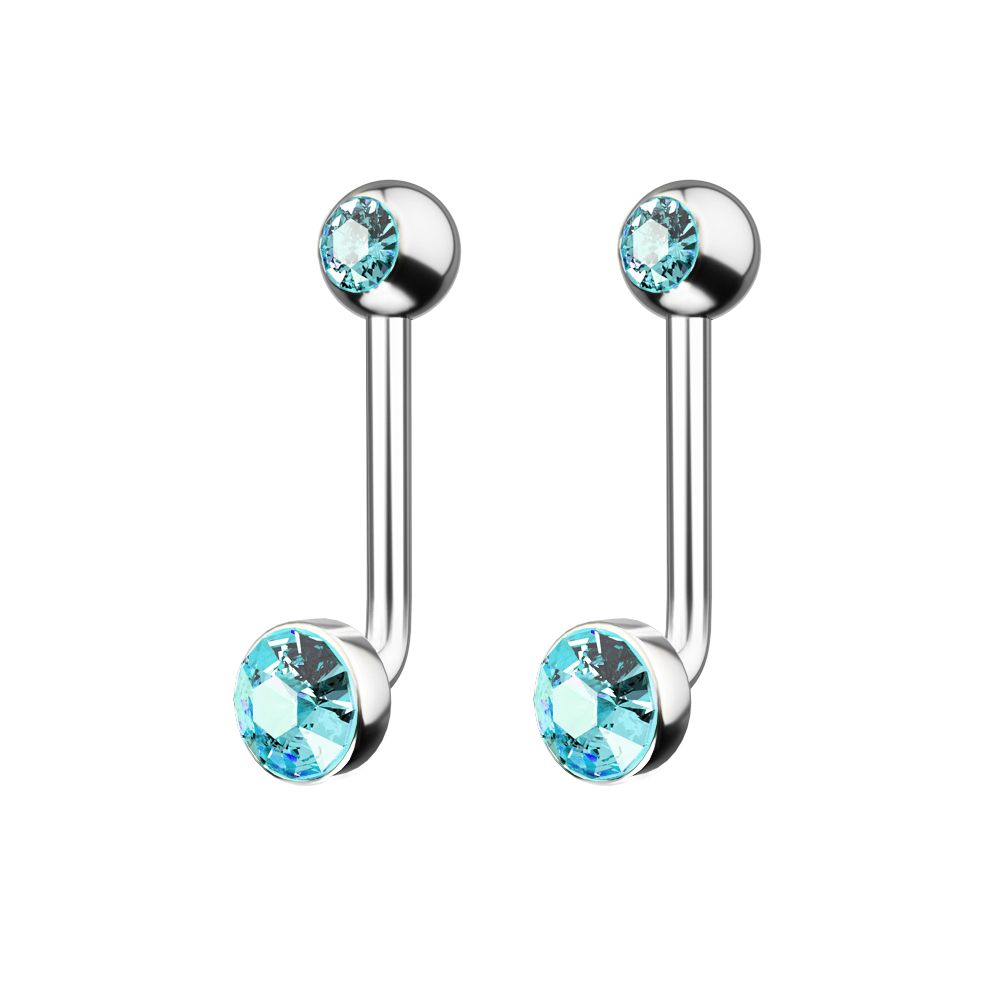 1PC F136 Titanium 14G CZ Gem P - Body Jewelry Vch 评论和价格