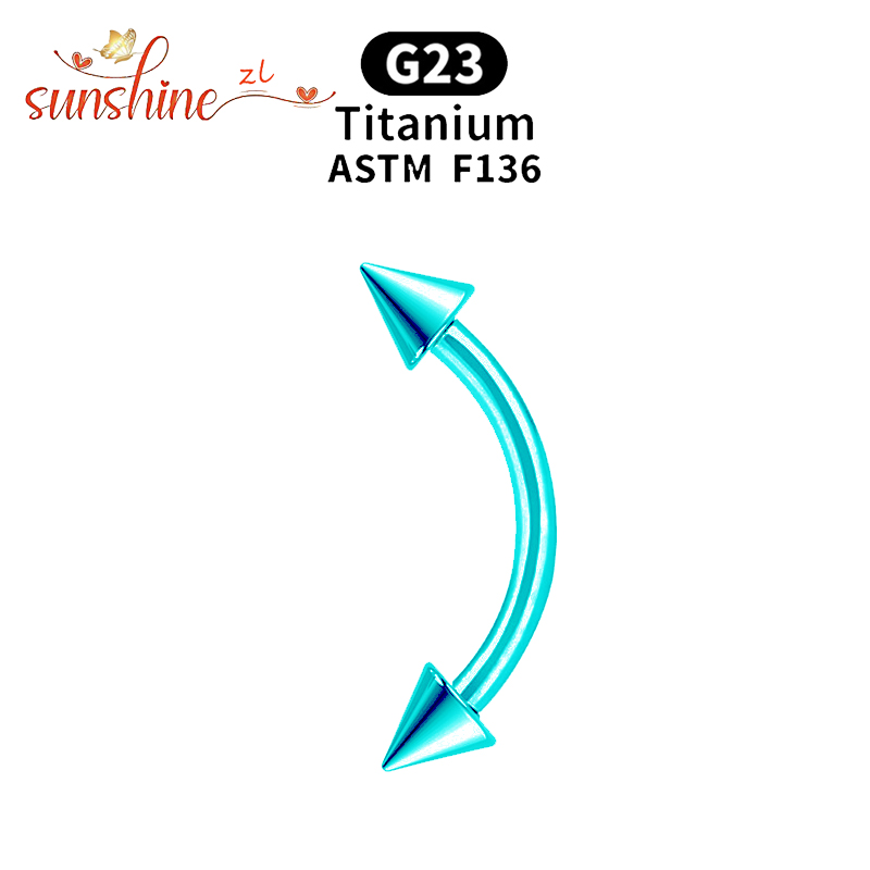 1PC G23 Titanium Spike Curved  - Zoor Body Jewelry 评论和价格