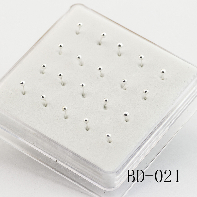 Silver Jewelry Box Nose Studs  - Body Jewelry Storage 评论和价格