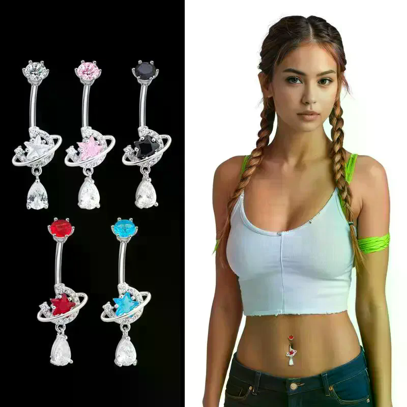 Crystal Zircon Universe Dangle - Body Jewelry Universe 评论和价格
