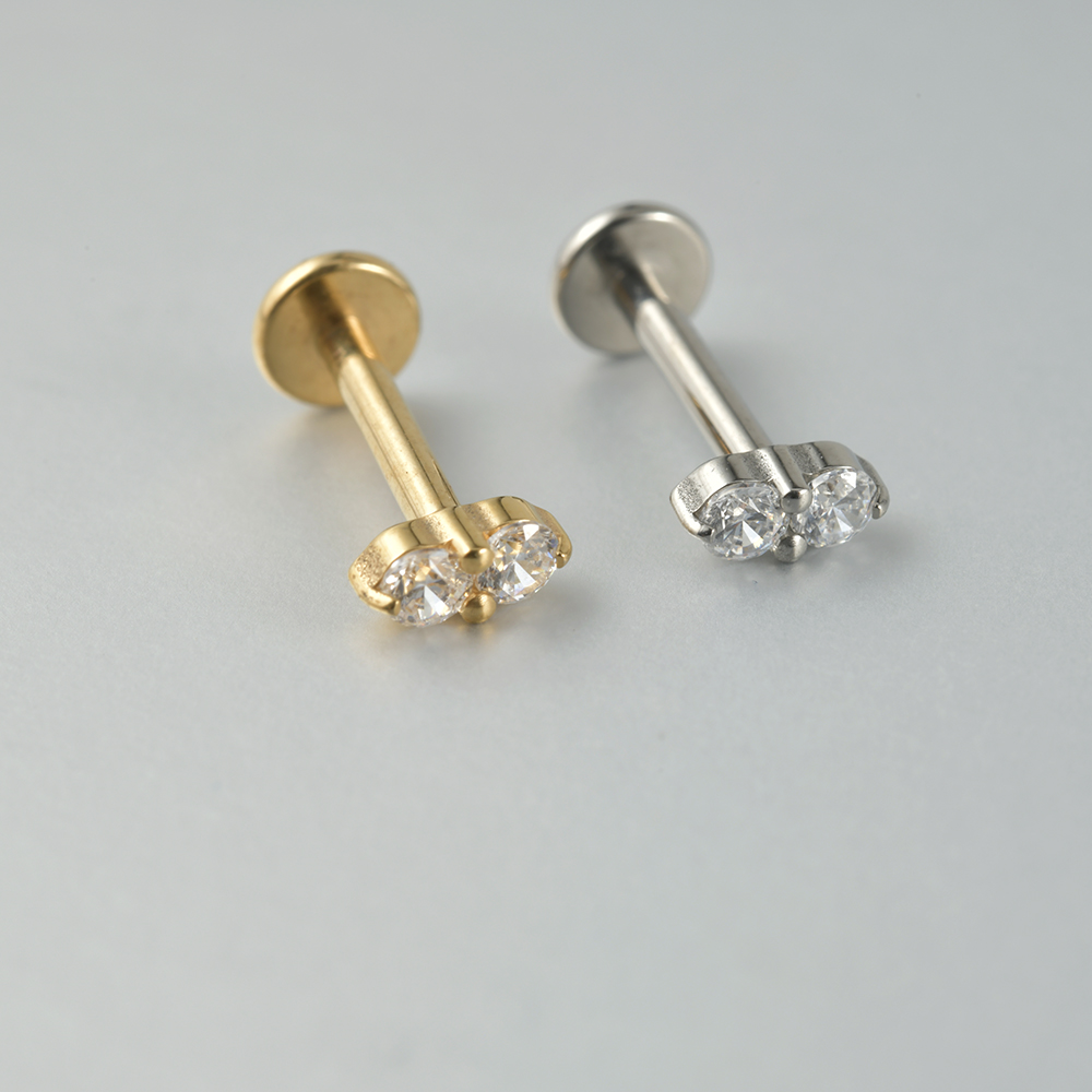 2-1PCS Titanium Daisy Sunflowe - Body Jewelry Threadless 评论和价格