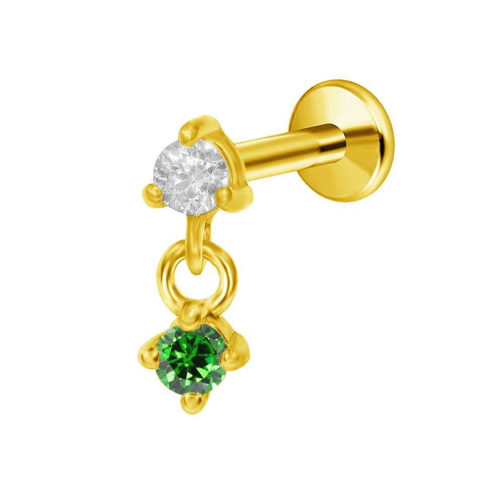 G23 Titanium Moon Star Pendant - Body Jewelry Threadless 评论和价格