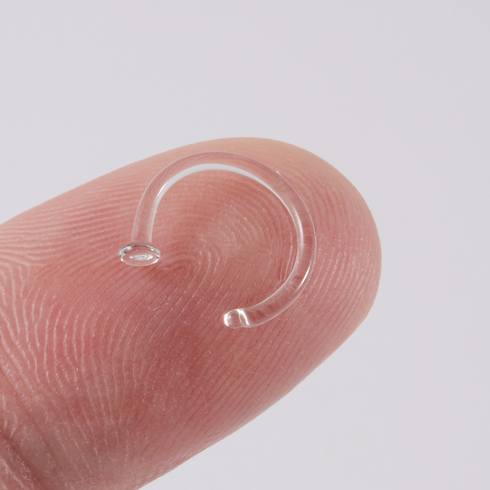 1PC Glass Nose Stud Transparen - Body Jewelry Storage 评论和价格