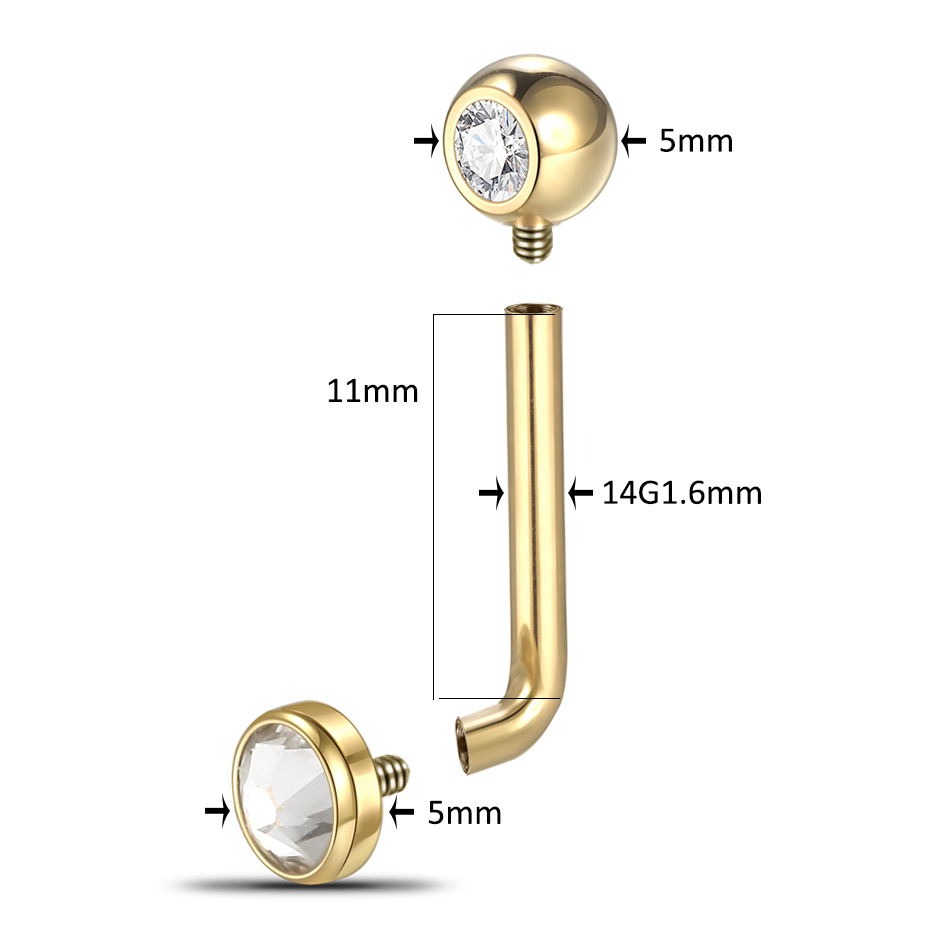 1PC  Implant Grade Titanium Ch - Body Jewelry Vch 评论和价格