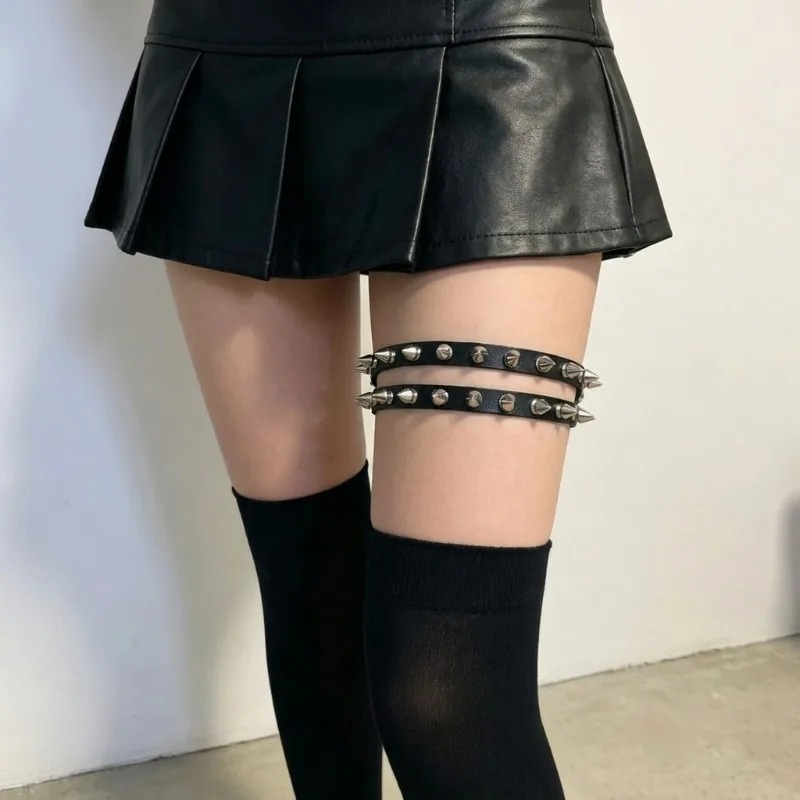 Double Row Cone Spike Leg Gart - Body Jewelry Types 评论和价格