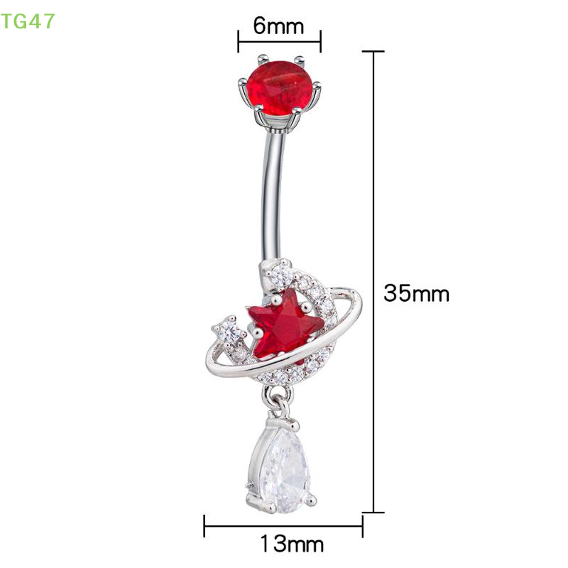 【LS】Crystal Dangle Belly Butto - Body Jewelry Universe 评论和价格