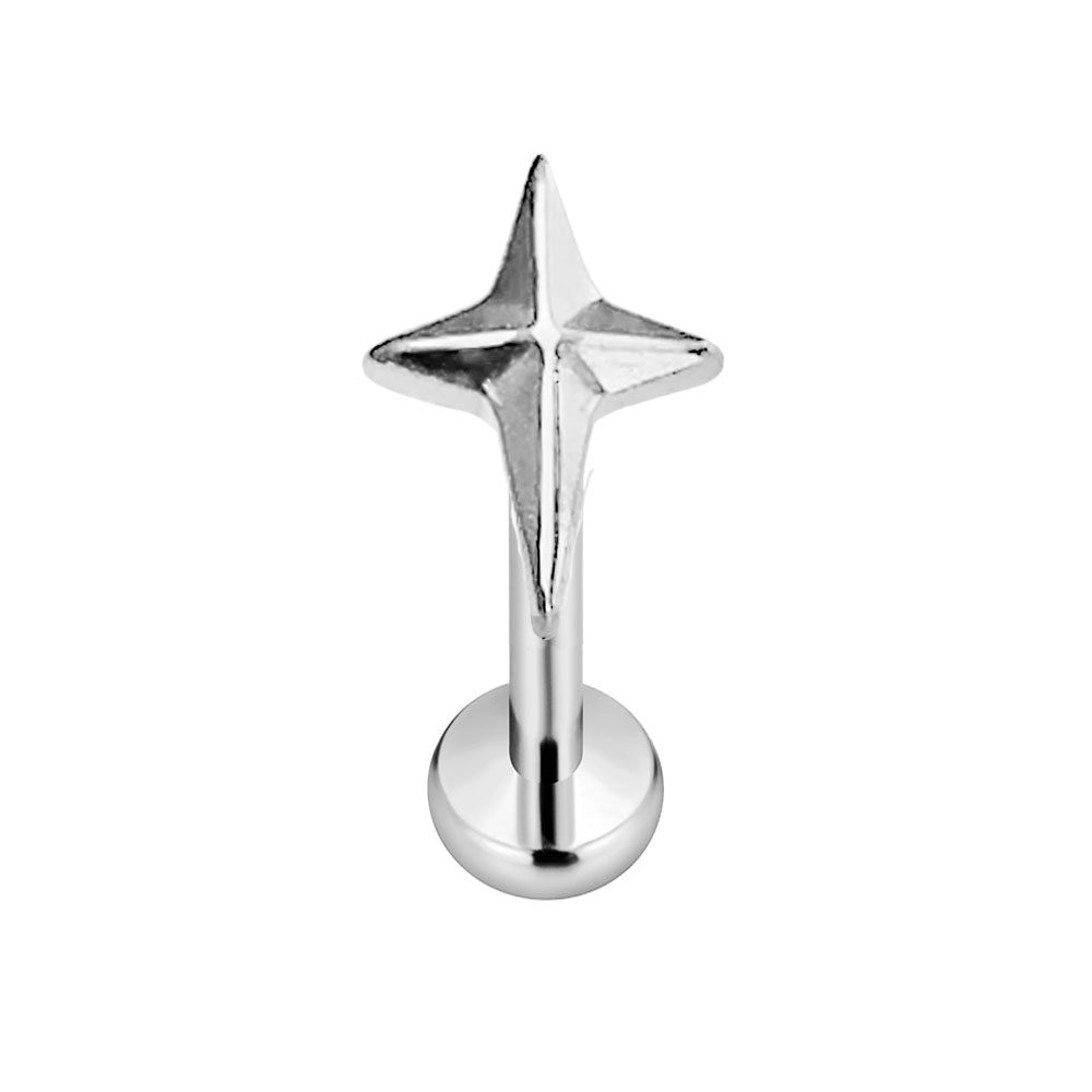 ASTM F136 G23 Titanium Star Cr - Body Jewelry Threadless 评论和价格