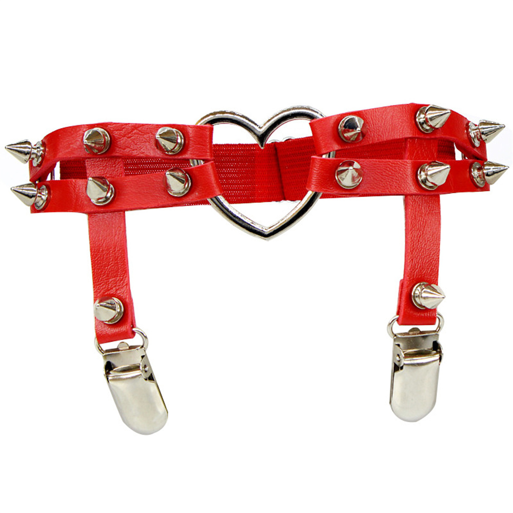 1Pcs Women Punk Goth Heart PU  - Body Jewelry Types 评论和价格