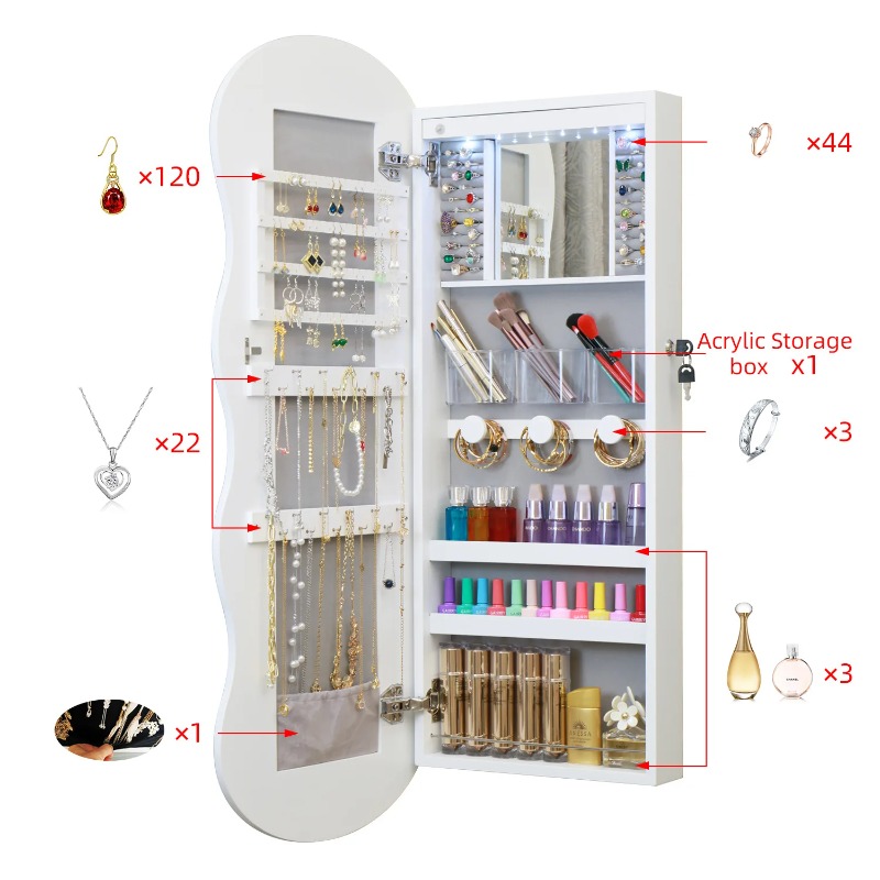 European simple, wooden full-b - Body Jewelry Storage 评论和价格