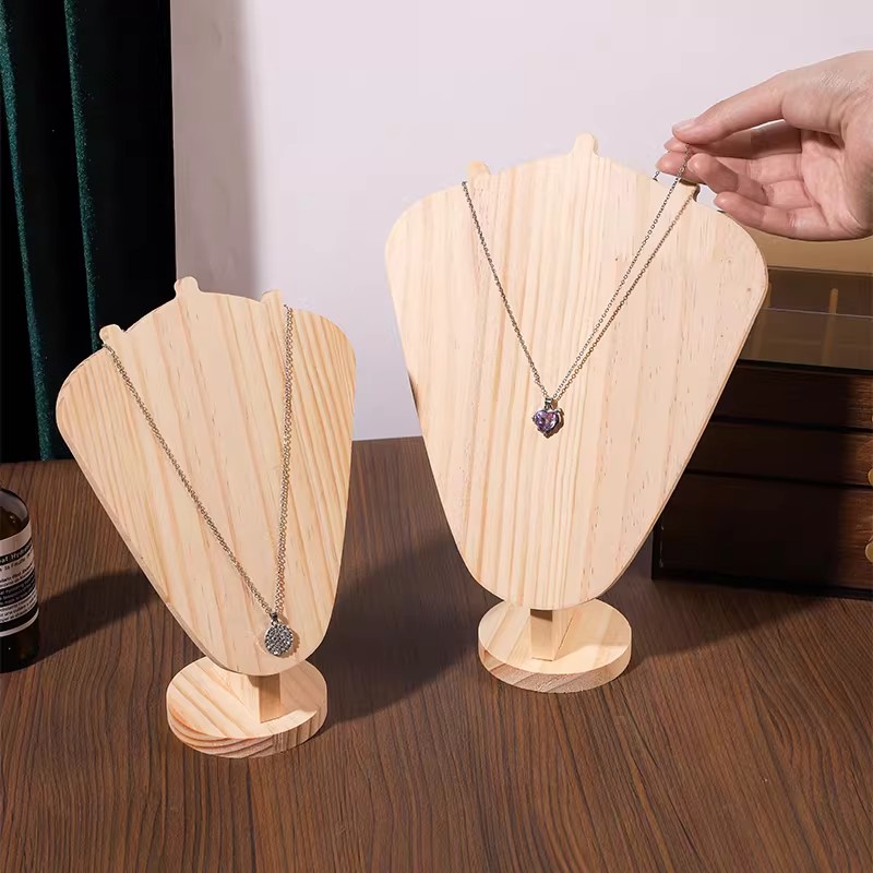 Wood Necklace Display Stand, J - Body Jewelry Display Ideas 评论和价格