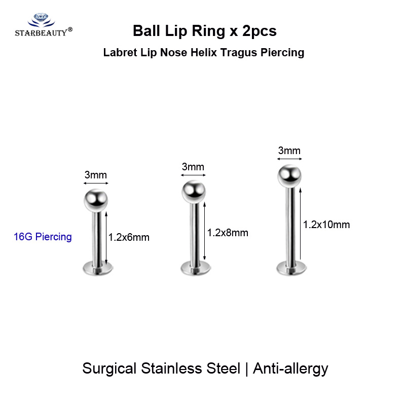 2pcs Multipurpose BCR Face Pie - Body Jewelry Vch 评论和价格