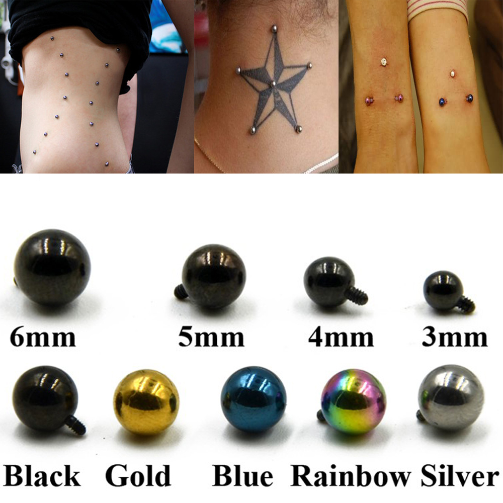 1pcs Surgical Steel Micro Derm - Dermal Anchor Top 评论和价格