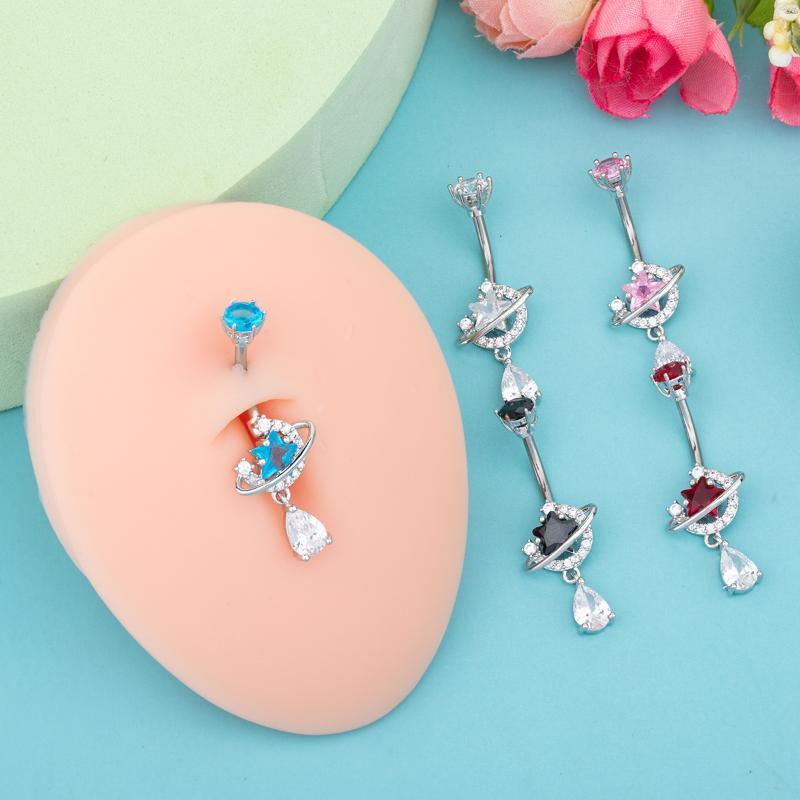 New Crystal Dangle Belly Butto - Body Jewelry Universe 评论和价格