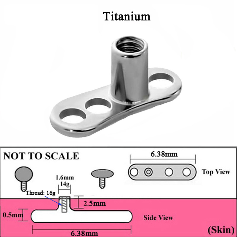 1Peice G23 Titanium Dermal Anc - Dermal Anchor Top 评论和价格