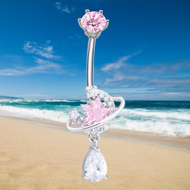 Crystal Dangle Belly Button Ri - Body Jewelry Universe 评论和价格