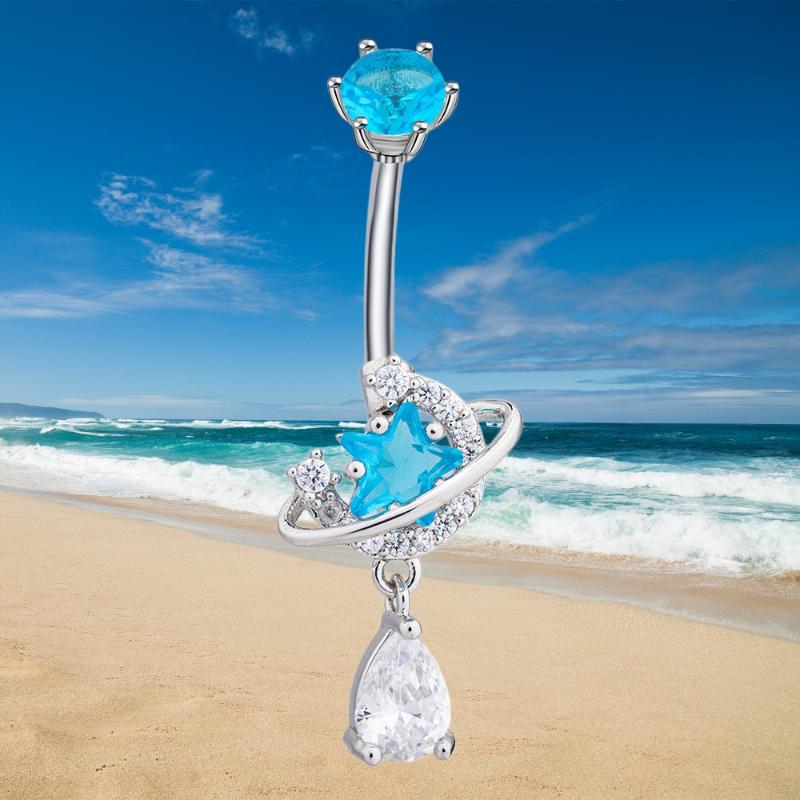 Crystal Dangle Belly Button Ri - Body Jewelry Universe 评论和价格
