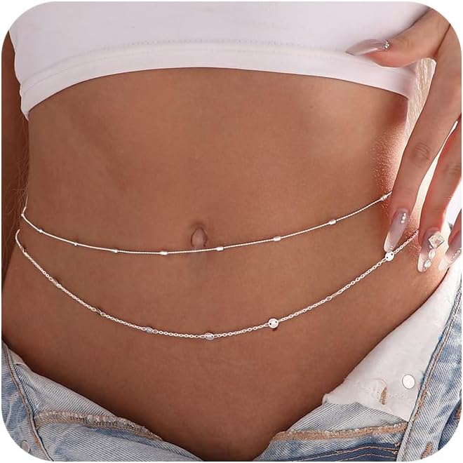 Women Waterproof Body Chain 18 - Body Jewelry Gold Plated 评论和价格