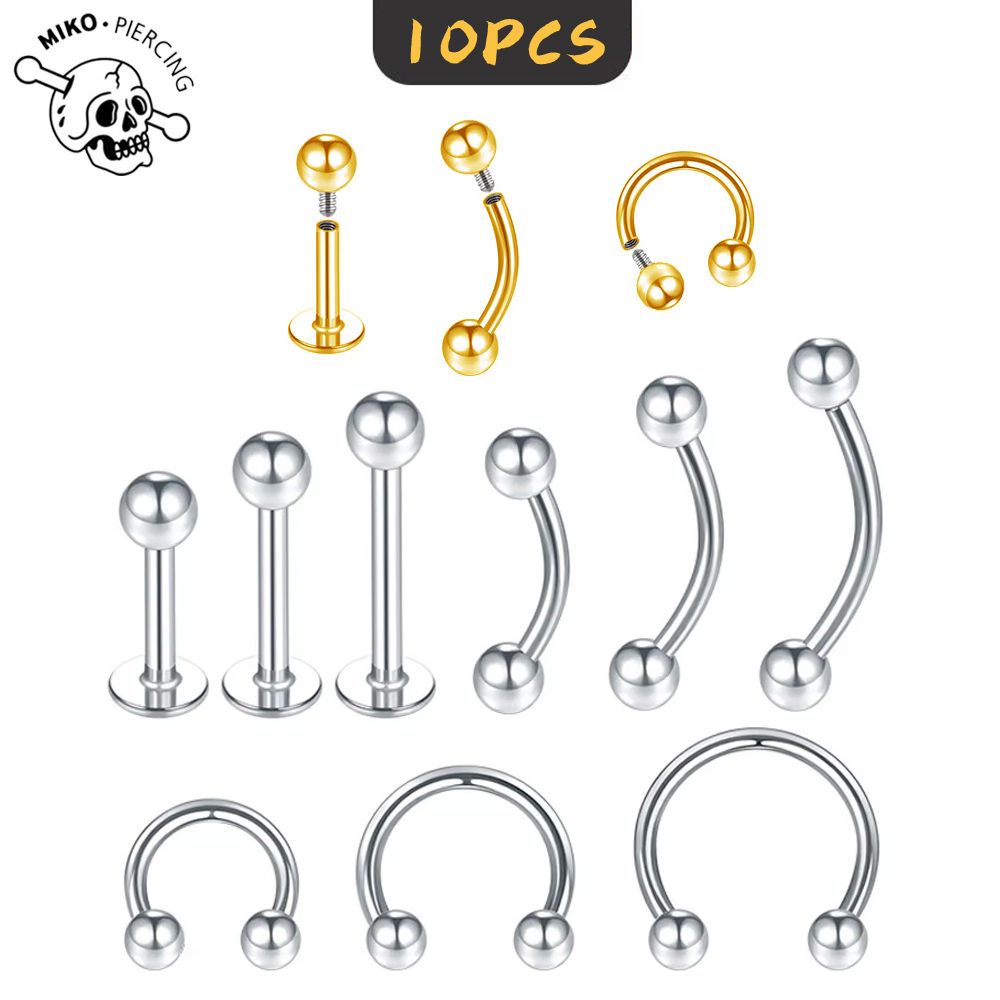 10 Pcs ASTM F136 Titanium Inte - Zoor Body Jewelry 评论和价格