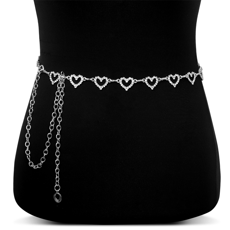 Fashion Rhinestone Heart Waist - Body Jewelry Types 评论和价格