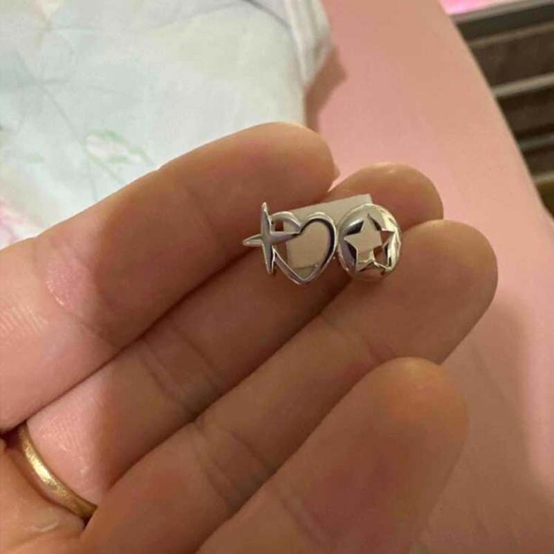 Punk Hip Hop Hollow Heart Teet - Body Jewelry For Men 评论和价格
