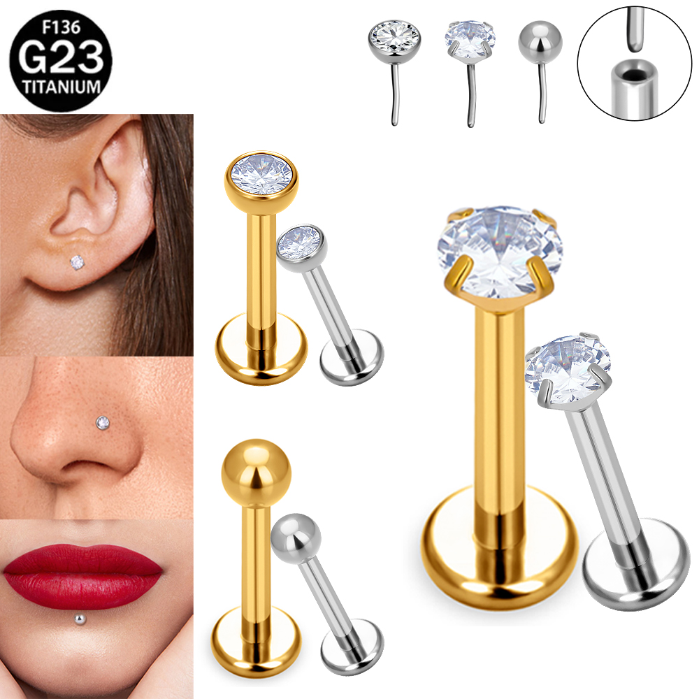 F136 G23 Implant Grade Titaniu - Body Jewelry Threadless 评论和价格
