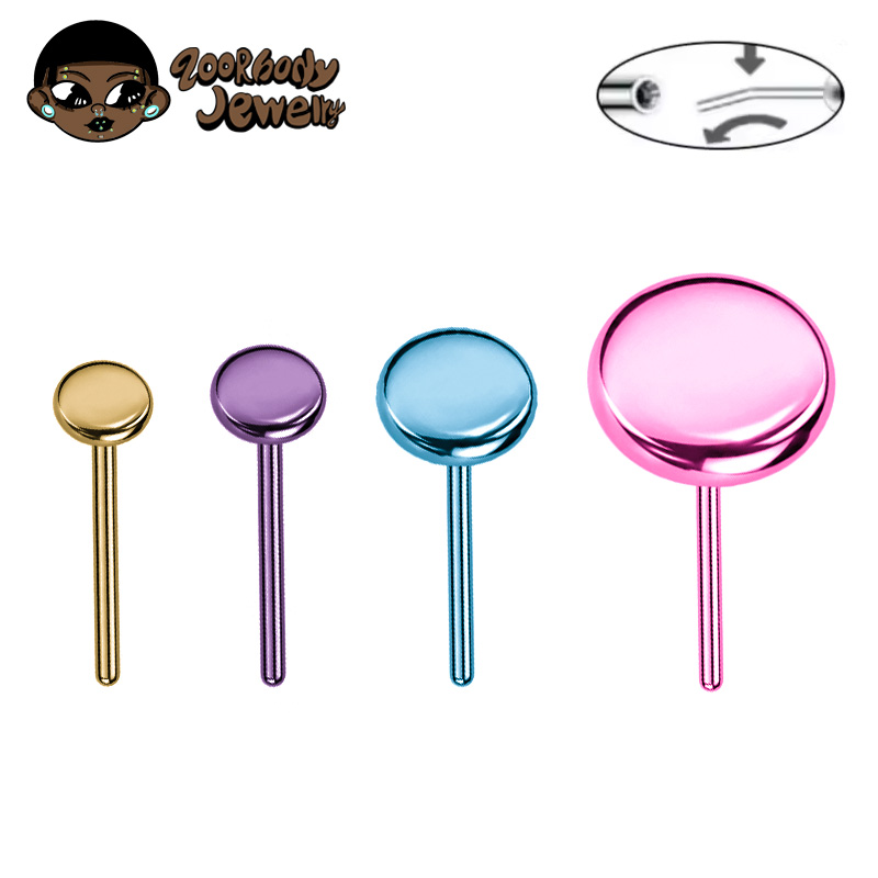 10pcs ASTM F136 Titanium Push  - Body Jewelry Threadless 评论和价格