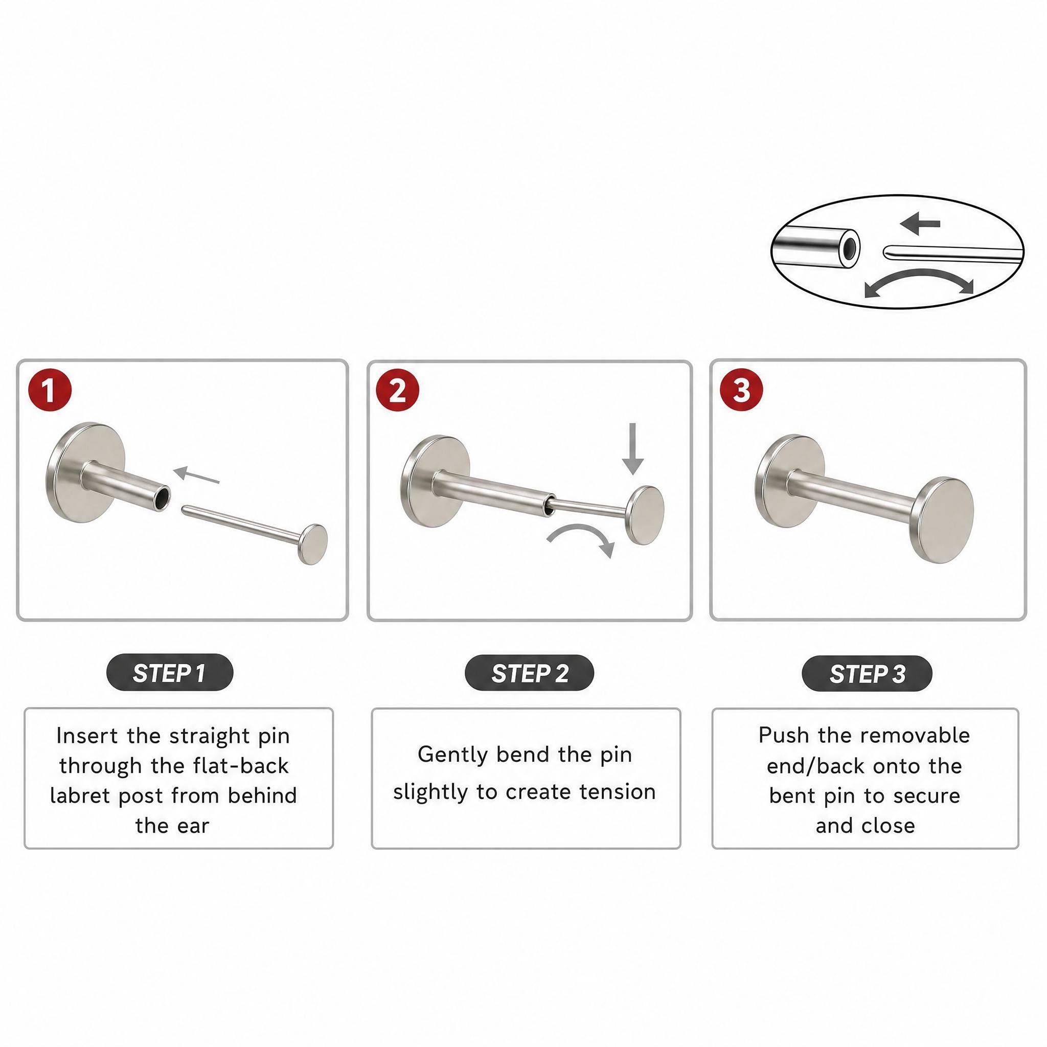 10pcs ASTM F136 Titanium Push  - Body Jewelry Threadless 评论和价格