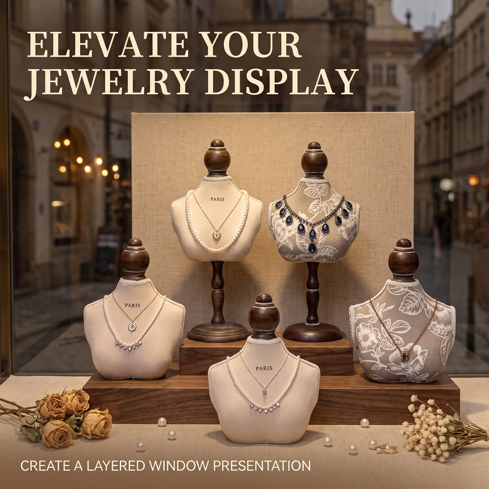 Vintage Wood Necklace Display  - Body Jewelry Display Ideas 评论和价格