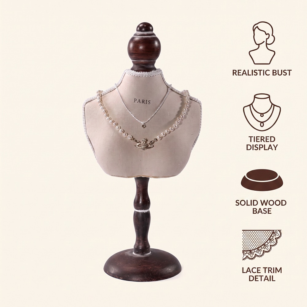 Vintage Wood Necklace Display  - Body Jewelry Display Ideas 评论和价格