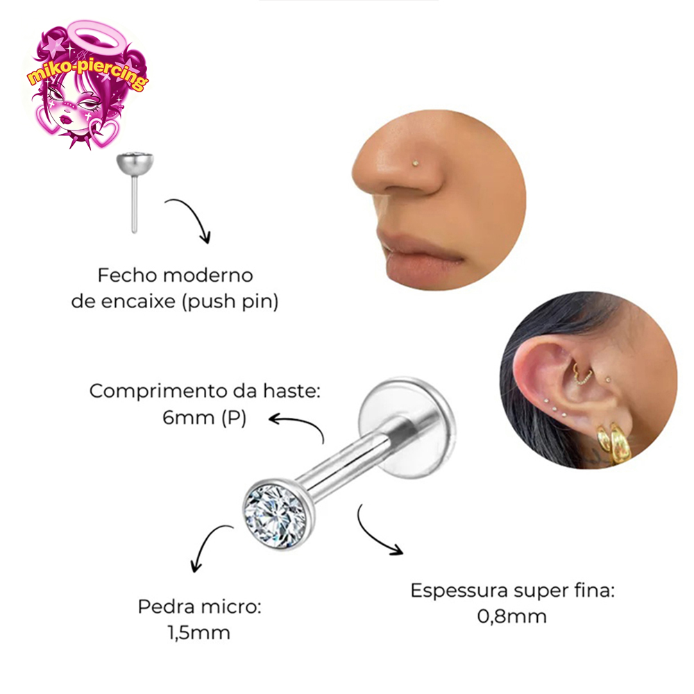 10Pcs ASTM F136 Titanium 20G/1 - Body Jewelry Threadless 评论和价格
