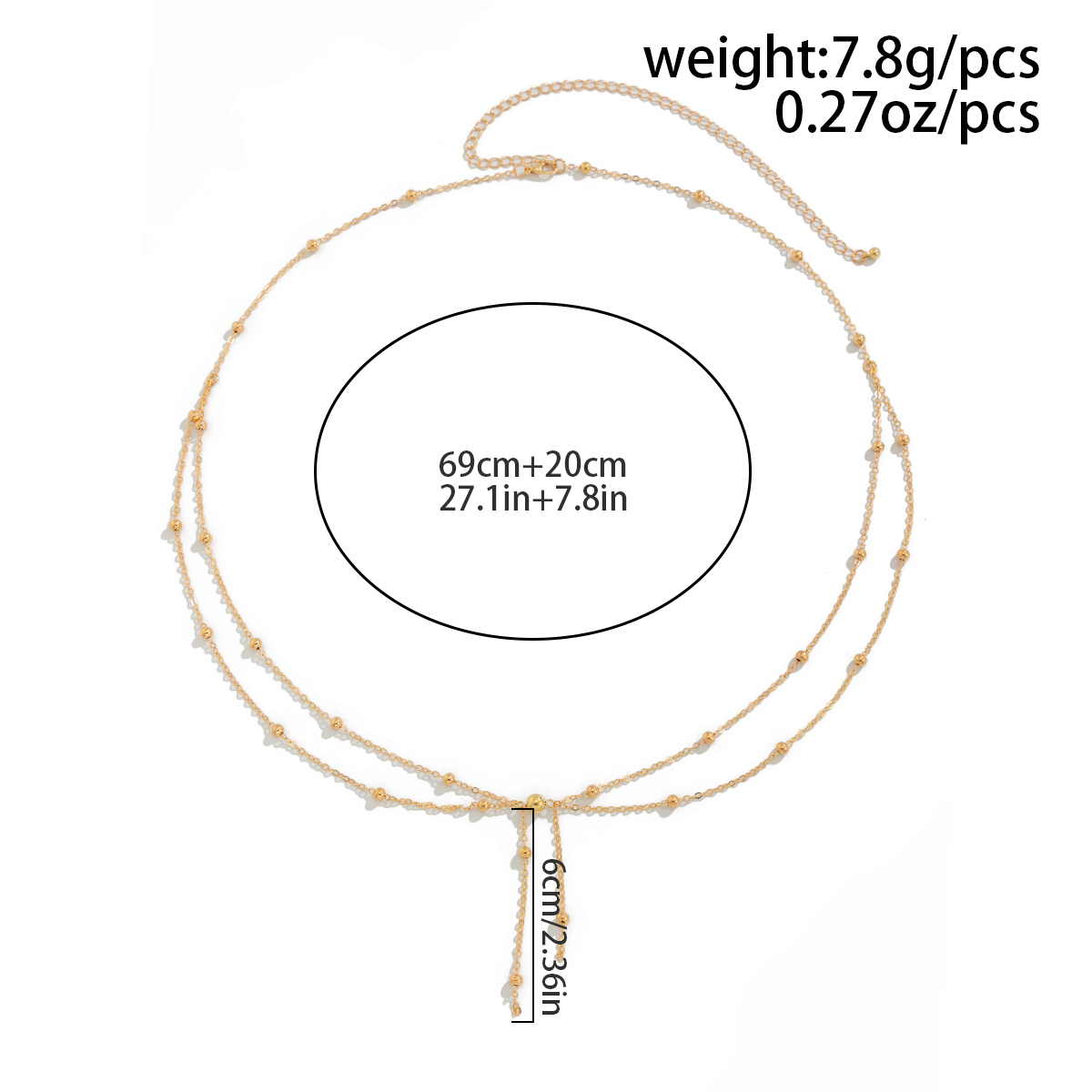 KunJoe Multilayer Gold Color T - Body Jewelry Types 评论和价格