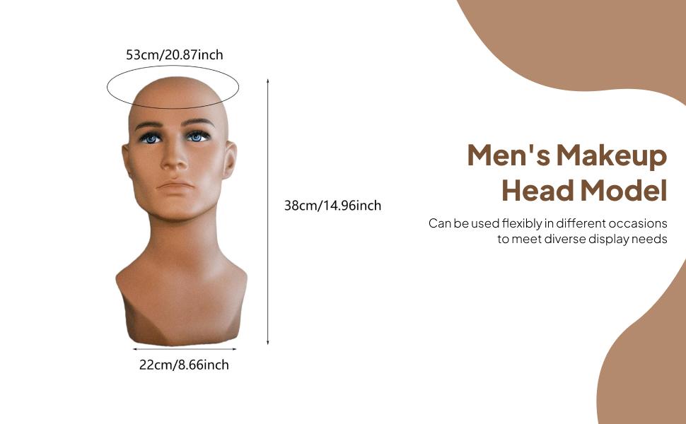 Male Mannequin Head Manikin He - Body Jewelry Display Ideas 评论和价格