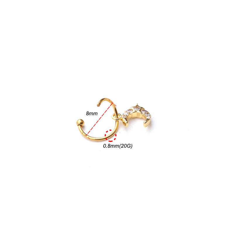 1Pc Universal ring Hoop earrin - Body Jewelry Universe 评论和价格