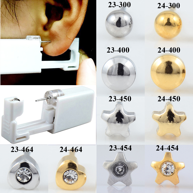 24pcs/Box No Pain Ear Piercing - Body Jewelry Storage 评论和价格