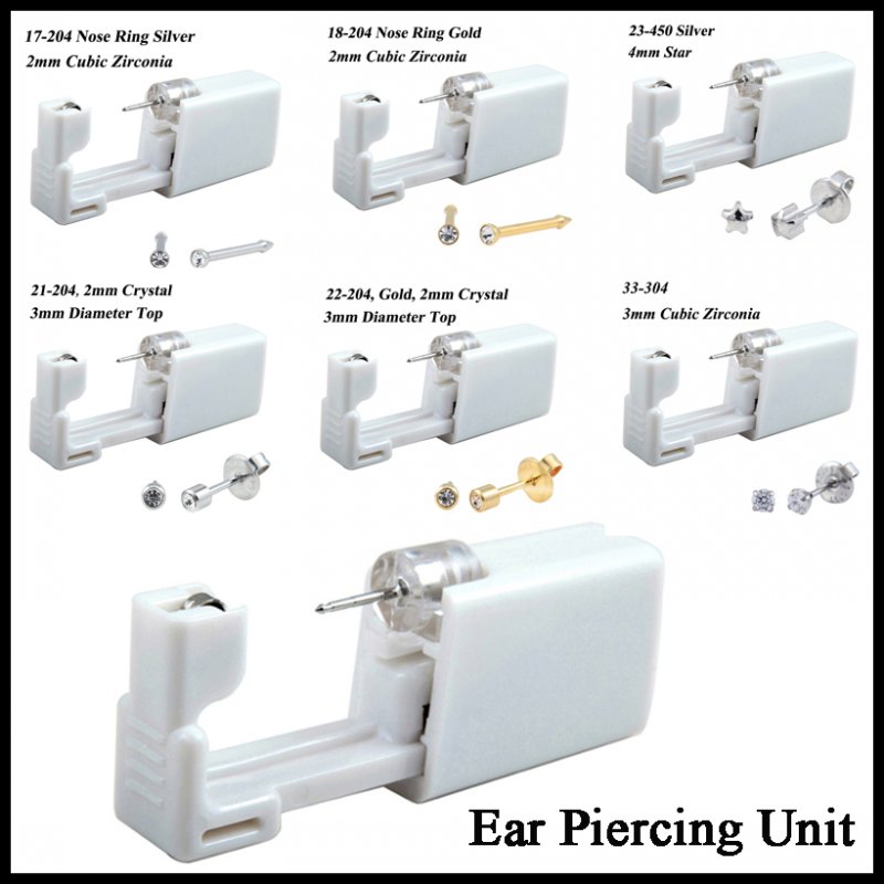24pcs/Box No Pain Ear Piercing - Body Jewelry Storage 评论和价格