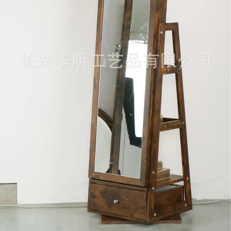 Rotating Full Body Floor Mirro - Body Jewelry Storage 评论和价格