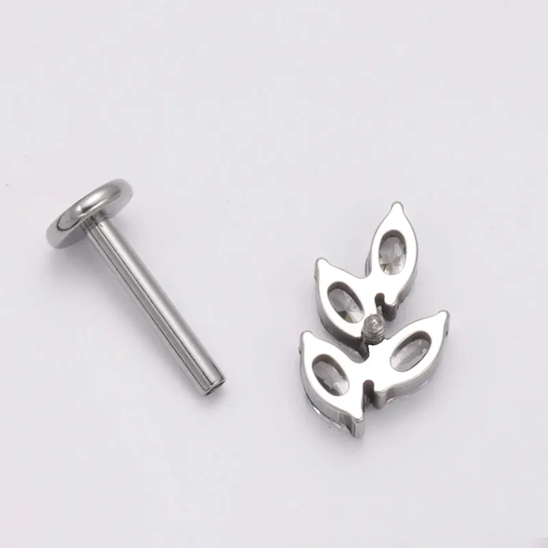 G23 Titanium Gem CZ Ear Conch  - Zoor Body Jewelry 评论和价格