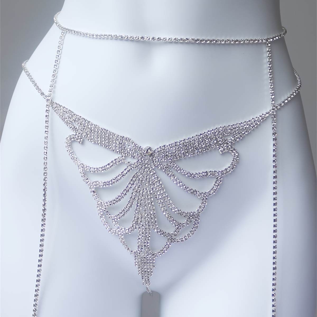 Multi layer rhinestone sparkli - Body Jewelry Chain 评论和价格