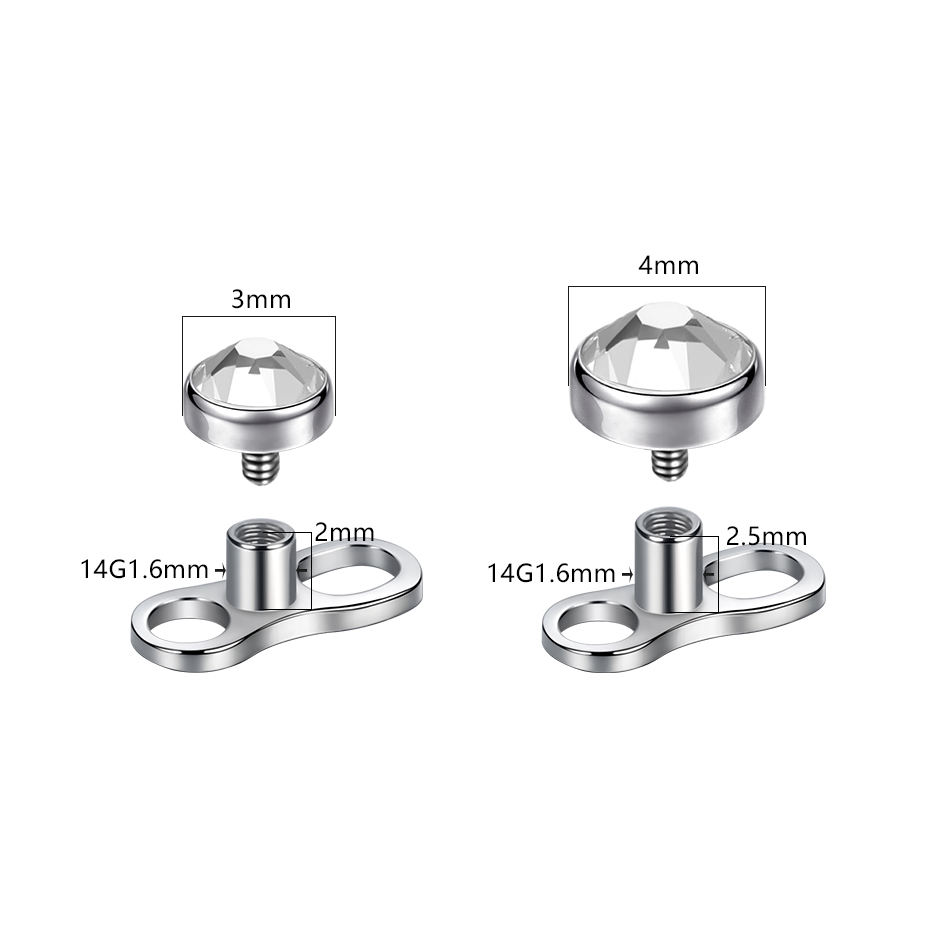 1Pc/5Pcs Titanium Micro Dermal - Dermal Anchor Top 评论和价格