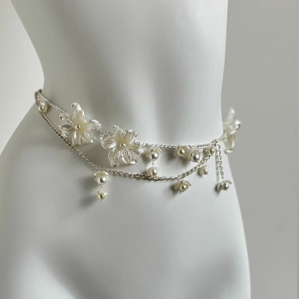 Fashion Elegant Pearl Waist Ch - Body Jewelry Types 评论和价格